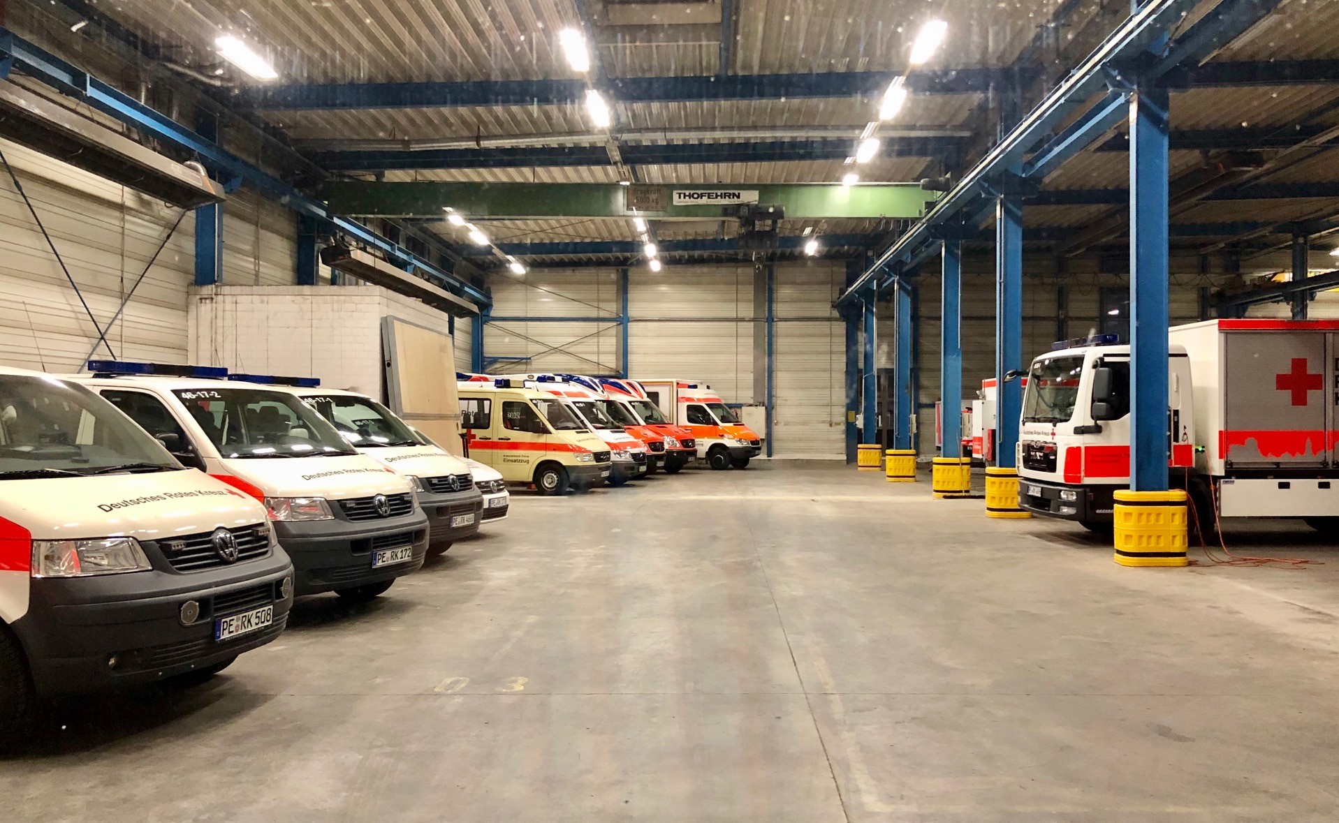 Foto: Ein Teil der Fahrzeughalle